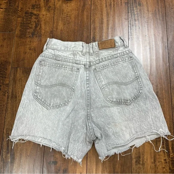 LEE Women’s Cut Off Shorts Gray Union Made VINTAGE 100% Cotton Size 7 MED - Picture 11 of 13